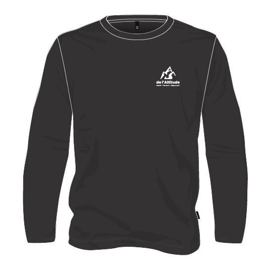 Image sur T-shirt manches longues (Gris foncé)